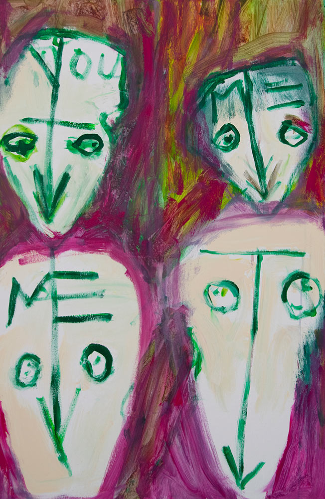 Me too you too 1150x750 Acryl op linnen